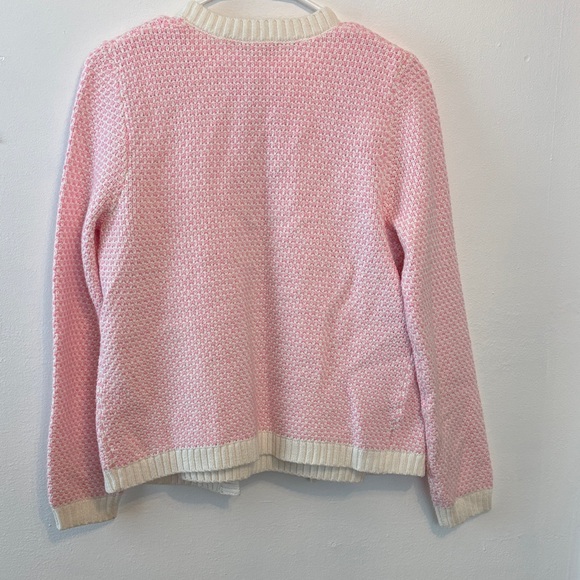 Pink and Cream Women's Sweater Set - Picture 4 of 7